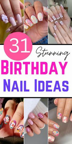 Elevate your birthday style with these fabulous birthday nails ideas! From birthday nails coffin for a modern edge to birthday nails square for a more traditional look, there's a design for every preference. Birthday nails almond are perfect for those who love a graceful finish, while birthday nails short are ideal for a neat and tidy look. Add a pop of color with birthday nails pink or go all out with birthday nails long. Find the perfect birthday nails inspiration today. Birthday Nails Square, Birthday Nails Long, Birthday Nails Coffin, Birthday Nails Pink, Birthday Nail Ideas, Birthday Nails Ideas, 31 Birthday, Birthday Nail, 31st Birthday