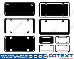 black license plates for each vehicle