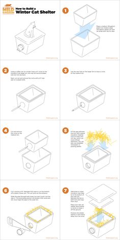 instructions for how to make a cat house