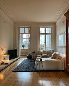 the living room is clean and ready for us to use in its new owner's home