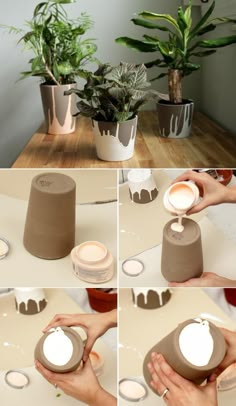 the process of making clay pots for plants