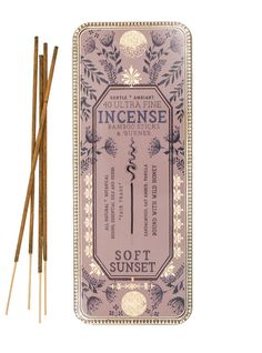 Premium herbal Incense Soft Sunset, Flower Branding, Wild Honey, Incense Sticks, Bits And Bobs, Flower Petals, Keepsake Boxes, Incense, Packaging Design