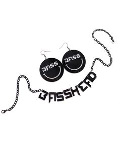 If you only speak in wubz and just want to break your neck, then you are a Basshead my friend and this one’s for you!Basshead Choker- Pairs great with the One Stop Rave Basshead Earrings & the UV Basshead Hand Fan- Lightweight necklace for music festivals, raves & more!- Features black letter charms that spell out “Basshead”- Exclusive design by OSR- Hypoallergenic & nickel free- Stainless steel jump rings- Designed, handmade & laser cut in Las Vegas, NV- Black chain with Lobster clasp- Adjustab Festival Shoes, Bucket Hat Women, Festival Gear, Mini Hands, Chain Belt, Music Festivals, Black Chain, Black Letter, Letter Charms