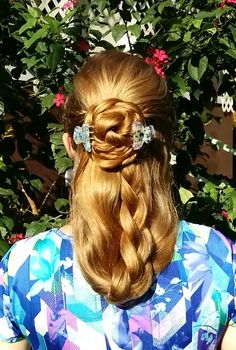 Braids & Hairstyles for Super Long Hair: Braided Half-Updo for Long Hair and hair mask recipe Hairstyles For Super Long Hair, Masked Woman, Fenugreek For Hair, Braided Half Updo, Hair Mask Recipe, Unique Braids, Really Long Hair, Cosplay Hair, Goddess Hairstyles