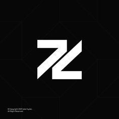 the letter z is made up of white lines on a black background, and it appears to be overlapping