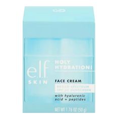 1.76oz. E.L.F Skin Holy Hydration Face Cream With Hyaluronic Acid And Peptides + Broad Spectrum Spf 30 And Niacinamide. Vegan And Cruelty Free New In Original Box. Elf Face Cream, Elf Skincare, Elf Face, Skin Care Women, Face Cream, Hyaluronic Acid, Cream Color, Sunscreen, Cruelty Free