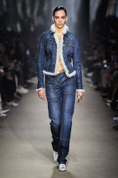 Fall/Winter 2023-2024 Denim at Paris Fashion Week Denim Runway 2023, 2024 Denim, Dubai Street Style, Shades Of Indigo, Air Port Outfit, Were Back, About Paris, Street Syle, Dubai Fashion