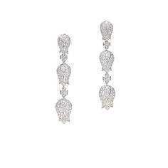 For Sale on 1stDibs - Earrings in 18kt white gold set with 242 diamonds 3.96 cts Luxury Platinum Diamond Earrings For Evening, Luxury White Diamond Platinum Earrings, Luxury White Platinum Diamond Earrings, Luxury Platinum Diamond Earrings With Accents, Evening Platinum Diamond Earrings With Single Cut Diamonds, Luxury Diamond Bridal Earrings With Pave Setting, Diamond White Platinum Bridal Earrings For Evening, Luxury Platinum Earrings With Single Cut Diamonds, Luxury Platinum Diamond Earrings With Brilliant Cut