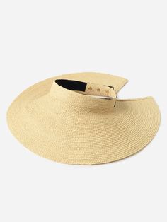 DESCRIPTION:A raffia straw visor with an adjustable closure and convenient packable design.FEATURES:Open CrownAdjustable ClosurePackable DesignUPF 50+ Sun Protection100% Raffia Straw Beige Packable Visor Sun Hat, Packable Natural Straw Hat, Wide Brim Visor For Spring Travel, Wide Brim Visor For Travel In Spring, Summer Woven Straw Hat One Size, Packable Curved Brim Visor For Beach, Packable Curved Brim Visor For The Beach, One Size Straw Hat For Spring, Packable Visor With Curved Brim For Beach