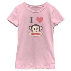 Get lost in the bright and colorful world of Paul Frank this V-Day with new officially licensed apparel featuring your favorite playful and happy characters from Planned Pines past and present! This lovely Girls' Paul Frank Distressed I Heart Julius Graphic T-Shirt reads: "I heart Julius" with a cute red heart and Julius the Monkey himself completing the adorable phrase across the front. Grab one of our cheesy new tees this Valentine's Day and let your imagination run wild! Monkey Logo, Monkey Shirt, Trending Graphic Tees, Paul Frank, Colorful World, Top Graphic Tees, Past And Present, Kids Outfits Girls, Four Leaf Clover