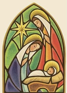 Stained Glass Nativity Scene, Stained Glass Nativity, Nativity Cards, Nativity Painting, Isaiah 12, Nativity Scenes, زجاج ملون, Joy Christmas, Christmas Rock