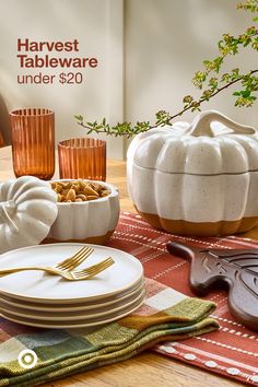 Transform your dining space into a festive feast with fall-inspired serveware. Set up a rustic tablescape with ceramic plates, pumpkin bowls & serving boards. Don’t forget matching placemats to complete the look. Johanna Gaines, Rustic Tablescape, Fall Tableware, Decor Appliances, Target Threshold, Hosting Thanksgiving Dinner, Pumpkin Bowls, Serveware Set, Ceramic Pumpkin