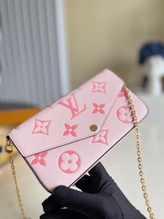 LV Felicie Pochette Monogram Empreinte Pink For Women Felicie Pochette, Louis Vuitton Felicie Pochette, Pochette Louis Vuitton, Louis Vuitton Felicie, Louis Vuitton Shirt, Chanel Shirt, Pink Monogram, Capsule Collection, Louis Vuitton Handbags