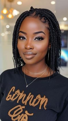 Short Bob Braids, Medium Hair Up, Cornrows Natural Hair, Bob Braids Hairstyles, Short Box Braids Hairstyles, Hairstyle Wedding, Natural Hair Stylists, Updo Tutorial, Short Box Braids