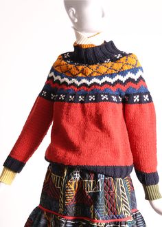 WOMEN'S AELA FAIR ISLE SWEATER Cozy Fair Isle Pattern Sweater, Fall Wool Sweater With Fair Isle Pattern, Wool Sweater With Fair Isle Pattern For Fall, Nordic Chunky Knit Sweater For Fall, Nordic Sweater For Fall Cold Weather, Nordic Sweater For Fall And Cold Weather, Scandinavian Jacquard Knit Sweater For Fall, Nordic Fall Sweater, Scandinavian Style Jacquard Knit Sweater For Fall