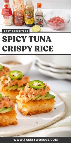 spicy tuna crispy rice is an easy appetizer that can be made in less than 10 minutes