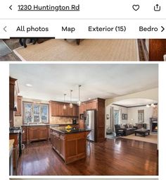 the real estate listing page is displayed on an iphone screen, and shows what it's like to live in