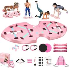 LALAHIGH Portable Home Gym System for Men and Women:Push Up Board, Pilates Bar & 20 Fitness Accessories with Resistance Bands and Ab Roller Wheel-Professional Strength Training Exercise Pilates Bar, How To Grow Muscle, Portable Gym, Post Workout Protein, Up Board, Full Body Workouts, Professional Strengths, Portable Home