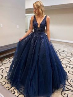 SP1849,A-line V Neck Appliques Navy Blue Prom Dresses, Navy Blue Long Evening Dresses on Storenvy Prom Dresses Dark Blue, Navy Blue Lace Prom Dress, Prom Dresses Navy Blue, Prom Dresses Navy, Navy Evening Dresses, Dresses Navy Blue, Kelly Brown, Navy Blue Prom Dresses, Robes D'occasion