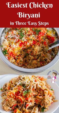 an easy and tasty chicken biriyani in three easy steps is the perfect side dish for any meal