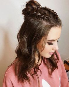 Meduim Length Hair, Peinados Fáciles Para Cabello Corto, Easy Braids, Braided Hairstyles Easy, Teen Hairstyles, Roots Hair, Latest Hairstyles, Hairstyles For School