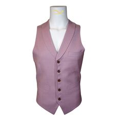 Lavender Fabric Signature Ciottoli Design Horn Buttons Adjustable Strap Soft, natural shoulder construction Make sure to pair this waistcoat with one of our jacket! Matching pants made with the same fabric. Fabric Details: 47% Wool, 39% Cotton, 14% Polyamide Fitted Vest With Lapel Collar And Pockets, Fitted Vest With Pockets And Lapel Collar, Single Breasted Tailored Vest For Spring, Spring Tailored Single-breasted Vest, Spring Tailored Sleeveless Suit, Classic Sleeveless Spring Suits, Pink Fitted Sleeveless Outerwear, Lavender Fitted Blazer For Spring, Fitted Lavender Blazer For Spring