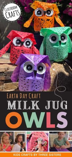 Earth Day Craft for Kids - Milk Jug Crafts Diy Milk Jug Crafts, Milk Jug Halloween Crafts, Recycled Animal Projects, Milk Gallon Crafts, Gallon Water Jug Crafts, Milk Jug Crafts For Kids, Recycled Animal Crafts, Gallon Jug Crafts, Gallon Jugs Crafts