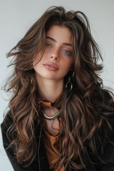 Ranking the Hottest Curly Haircuts of 2024: Find Your Long Layered Hair Money Piece, Butterfly Wolf Haircut, Chic Shag Haircut, Curly Long Shag Haircut, Boho Shag Haircut, Butterfly Shag Haircut, Feathered Hairstyles Long, Haircut Long Face, Mermaid Haircut