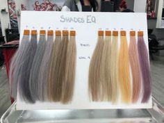 Shades Eq Swatches, Level 7 Hair, Hair Color Swatches, Hair Science, Creative Hair Color