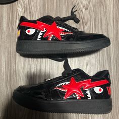 Has Only Been Worn A Couple Of Times Bape Shoes, Mens Shoes Sneakers, A Couple, Black Color, Men's Shoes, Shoes Sneakers, Sneakers, Black, Color