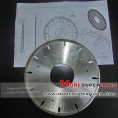 an image of a metal disc with measurements and instructions on the back side for cutting