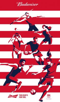 an image of people playing tennis in front of the american flag with stars and stripes