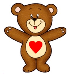 a brown teddy bear with a heart on it's chest