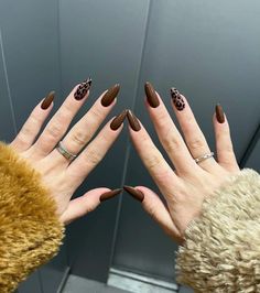 Leopard Nail Designs, Gel Lak, Tiger Nails, Beauty Hacks Nails, Punk Nails, Fall Gel Nails, Nude Nail Designs, Classy Acrylic Nails