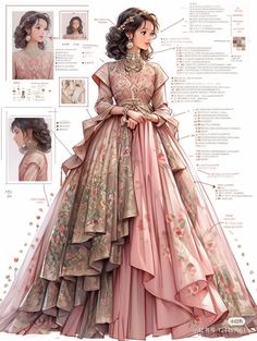 Wedding Dress 2024, Dreamy Gowns, Dress Illustration, Dress Design Drawing, Fashion Illustration Sketches Dresses, Fashion Design Patterns, Fashion Design Collection, Old Fashion Dresses, Fantasy Dresses