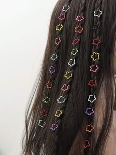 Free Returns ✓ Free Shipping✓. 30pcs Star Design Hair Ring- Hair Clips at SHEIN. Hair Braid Rings, Hair Cuffs, Hair Rings, Aesthetic Hair, Pretty Hairstyles, Lany, Hair Looks, Hair Tutorial, Dyed Hair