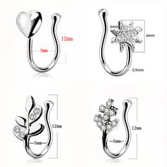 1 Pcs Non Pierced Without Holes Fake Nose Cuff Ring Clip On Nose Hoop Ring or Ear Cuff Tragus Fake Nose Cuff, Nose Cuff, Earrings Cartilage, Ring Clip, Fake Nose, Cuff Ring, Tragus Earrings, Nose Hoop, Cuff Rings