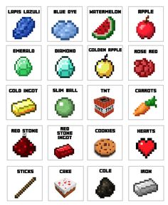 an image of different types of pixel art