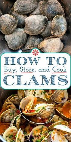 how to buy, store and cook clams in the kitchen or on the grill