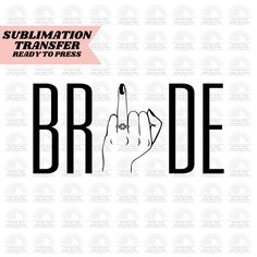 a poster with the words brde written in black and white