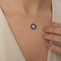 Material: Gold Carat: 14K (585) Solid Gold 14k Real Gold Evil Eye Necklace, Gold Evil Eye Necklace, Gold Evil Eye Necklace, Gold Protection Necklace, Gold Blue Necklace, Gift For Her F E A T U R E S  * Made to Order.   * Gold KT: 14K - 585  * Choice of Gold Color: Yellow Gold, Rose Gold, White Gold   * Charm height: 14.00 mm 0.56 inch   * Charm width: 14.00 mm 0.56 inch   * Setting Type: Bezel Setting 14K Solid Gold Plated is not gold it is real solid gold - All products are made to order in Tur Turquoise Medallion Gemstone Necklaces, Turquoise Medallion Gemstone Necklace, Blue Turquoise Gemstone Necklace Fine Jewelry, Turquoise Birthstone Necklace Fine Jewelry, Blue Turquoise Gemstone Necklace, Turquoise Medallion For Jewelry Making, Blue Turquoise Birthstone Pendant Necklace, Evil Eye Necklace Gold, Gold Rings Fashion