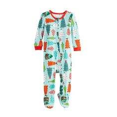 Your coordinated crew will love their look in these tree family pajamas from Jammies For Your Families.Your coordinated crew will love their look in these tree family pajamas from Jammies For Your Families.FEATURES Crewneck Long sleeves Zipper closure Soft jersey construction Gripper feetFABRIC & CARE Polyester, spandex For children's safety the garments should be snug fitting as loose fitting garments are more likely to catch fire. These are not flame resistant garments. Machine wash Imported S Tree Family, Footed Pajamas, One Piece Pajamas, Family Pajamas, Family Tree, Snug Fit, Fabric Care, 12 Months, Polyester Spandex