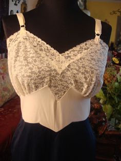 Vintage Slip Dress Gown, white lace upper, beautiful lace cami upper, navy silk nylon bottom, one of the most prettiest vintage I've come across, adjustable straps, Excellent Vintage, 1960's Vintage, Size Small Evening Fitted Coquette Camisole, Fitted Lace Top Camisole In Coquette Style, Fitted Camisole Dress With Contrast Lace, Fitted Lace Trim Camisole For Wedding Night, Wedding Lace Camisole With Built-in Bra, Lace Camisole With Built-in Bra For Wedding, Fitted Lace Bodice Camisole For Wedding, Fitted Delicate Lace Camisole In Coquette Style, Fitted Lace Camisole With Lace Bodice