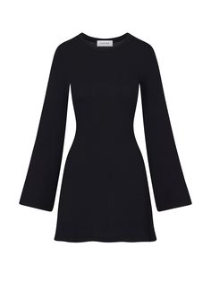 The Bell sleeve knit mini dress is the ideal mix of LBD versatility and effortless sex appeal. The flared sleeve and mini length evoke the ease and sensuality of 60s era Jane Birkin with an allure that is timeless. Fits true to size. Jersey knit. Vegan fabric. Pullover Unlined. 96% TENCEL™ modal, 4% spandex. Machine washable or eco-friendly dry clean. Made in Los Angeles. Our brand partner ships from Los Angeles and does not cover any local Duties & Taxes in the UK. Customers will be held liable for charges outside the £5 delivery fee from delivery to the US to the UK. 60s Black Mini Dress, Black Knit Mini Dress, Bell Sleeve Black Dress, 60’s Dress, 60s Black Dress, 60s Clothes, Bell Sleeve Mini Dress, Black Bell Sleeve Dress, 60s Mini Dress