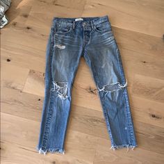 These Are The Best Jeans I’ve Ever Owned. Fourth Pair. These Are Used And The Knee Holes Are Slightly Larger Than Originally Purchased. The Best Jeans, Jean Color, Tapered Jeans, Best Jeans, Colored Jeans, The Knee, Women Jeans, Red, Women Shopping