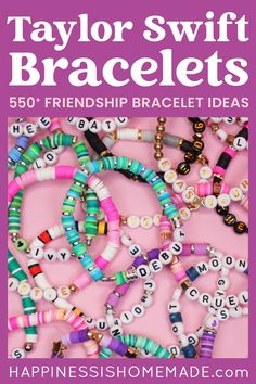 550+ Taylor Swift Friendship Bracelet Ideas - Happiness is Homemade Kindness Week