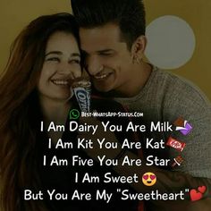 a man and woman hugging each other with the words i am dairy you are milk