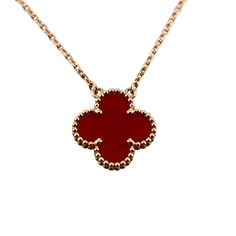 Van Cleef & Arpels Vintage Alhambra 18k yellow gold necklace with carnelian. Retail $3150. Comes with COA. DESIGNER: Van Cleef & Arpels MATERIAL: 18k Yellow Gold GEMSTONES: Carnelian DIMENSIONS: Necklace is 16" long , pendant is 15mm x 15mm. MARKED/TESTED: VCA, Au750, JG172***. WEIGHT: 5.2 grams CONDITION: Previously Owned / Excellent Condition Van Cleef Arpels Carnelian, Red Van Cleef Necklace, Red Van Cleef, Vintage Alhambra Necklace, Van Cleef Necklace, Burgundy Vans, Alhambra Necklace, Fw 2024, Dream Wishlist