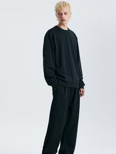 Editor's notesIt is a set of two pieces of basic and comfy sweatshirts. Made of polyester blend cotton fabric, it has soft and smooth touch. The semi-oversized silhouette makes the sweatshirt easy to style with its comfy fit.- Semi-oversized fit- Ribbed neck, cuffs, hem- Two pieces setMeasurements(in.)95 / 100 / 105 / 110- Length: 27.4 in. / 28 in. / 28.5 in. / 29.1 in.- Shoulder: 20.6 in. / 21.3 in. / 21.9 in. / 22.5 in.- Chest: 21.9 in. / 22.8 in. / 23.8 in. / 24.8 in.- Sleeve Length: 23.8 in. / 24.4 in. / 25 in. / 25.6 in.*Model info: Height 6’ 1” Weight 143.3 lbs / Fitting size: Size 105Composition & Care- 52% Cotton, 48% Polyester- Hand wash recommended- Machine washableDesigner- by TNGT Oversized Sweatshirt With Elastic Cuffs For Streetwear, Oversized Sweats With Elastic Cuffs, Basic Relaxed Fit Sweatshirt For Loungewear, Solid Boxy Fit Sweatshirt For Everyday, Solid Boxy Sweatshirt For Everyday, Solid Color Drop Shoulder Relaxed Fit Sweats, Oversized Basic Sweats For Loungewear, Basic Oversized Sweats For Loungewear, Relaxed Solid Color Cotton Sweatshirt