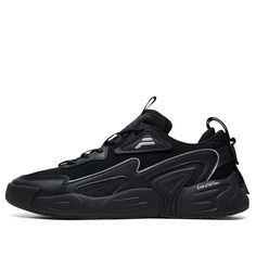 Black Techwear Sneakers For Outdoor Activities, Black Techwear Sneakers For Streetwear, Functional Wear-resistant Running Shoes For Streetwear, Black High-top Wear-resistant Running Shoes, Black Wear-resistant High-top Running Shoes, Modern Black Nylon Sneakers, Black Dynamic Running Shoes For Outdoor Activities, Black Winter Sneakers For Streetwear, Black Casual Nylon Sneakers